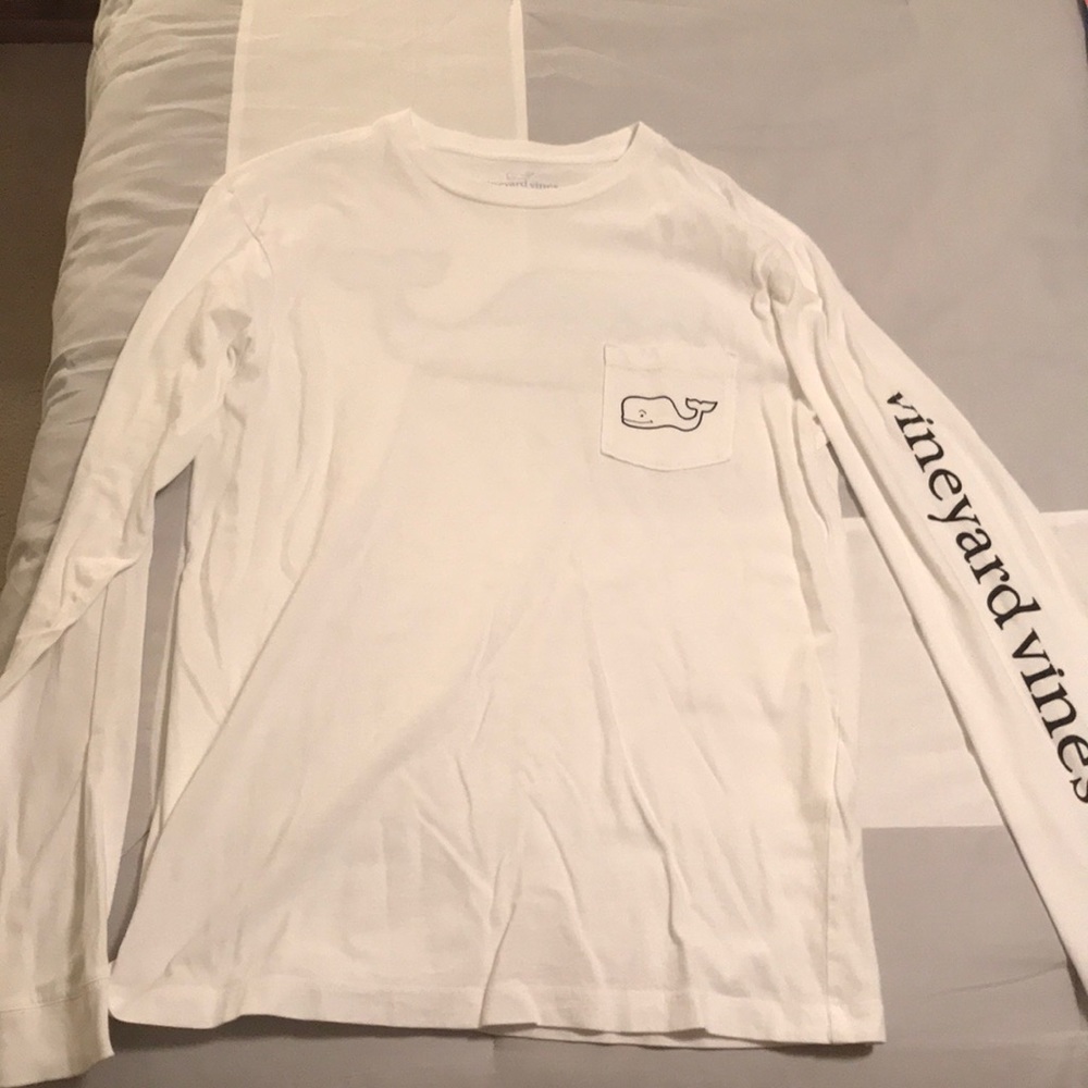 White mens long sleeve